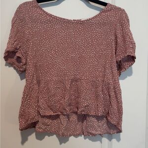 Pink Rose Dusty Pink Patterned Blouse